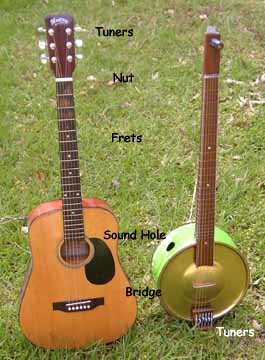 003 compared to a standard guitar